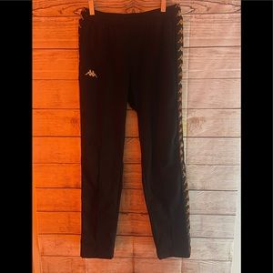Kappa melody tracksuit trousers in black